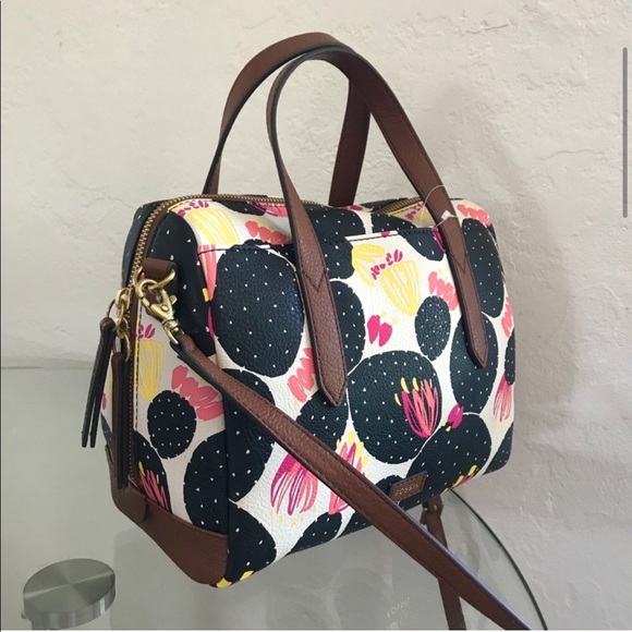 New Fossil Multicolor Tote Satchel Crossbody Bag - Picture 3 of 10